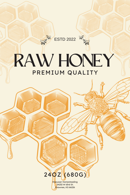 Raw Honey - 1.5lb bottle